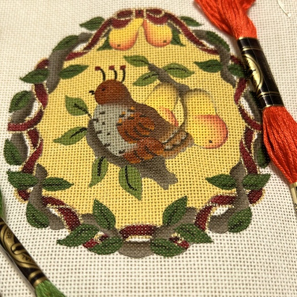 NEW Partridge in a Peartree ornament needlepoint kit - Picture 1 of 5